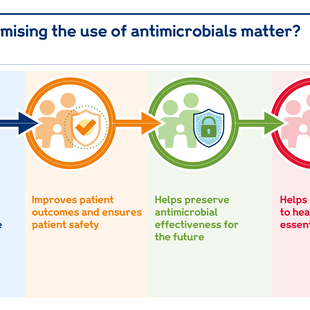 Graphic explaining why it's important to optimise antibiotic use.
