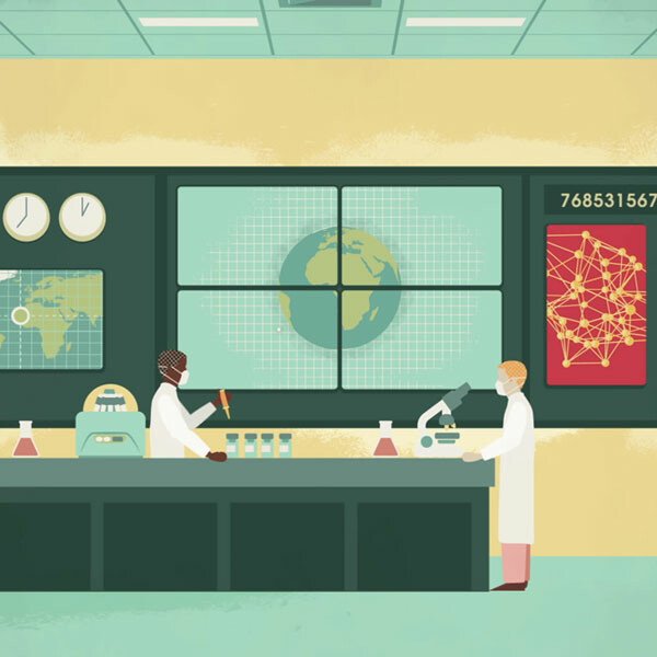 Illustration of a science lab