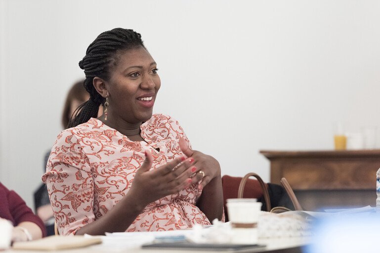 Patricia at a workshop