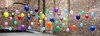 Colourful balloons in empty warehouse 