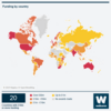 Map of the world showing the countries we fund.