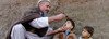 A child receives the polio vaccination during an anti-polio campaign on the outskirts of Jalalabad, Afghanistan